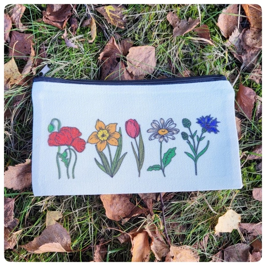 Taštička květiny a louka